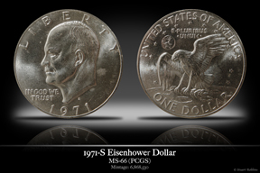 1971-S MS-66 Eisehower Dollar