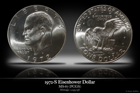 1972-S MS-67 Eisehower Dollar