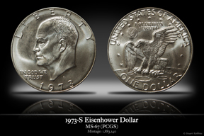 1973-S MS-67 Eisehower Dollar