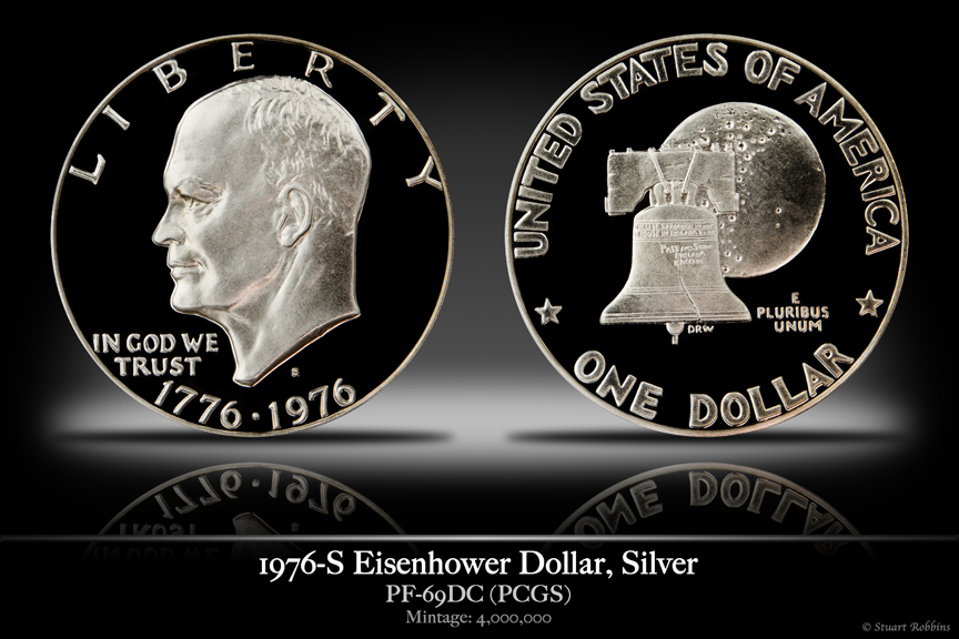 1976-S PR-69DC Silver Eisehower Dollar