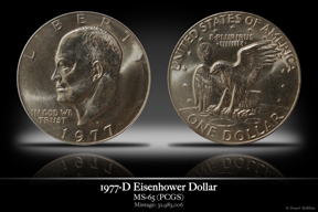 1977-D MS-65 Eisehower Dollar