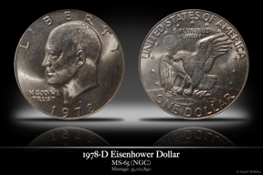 1978-D MS-65 Eisehower Dollar