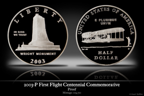 2003-P Wright Brother's First Flight Clad Proof Commemorative Coin