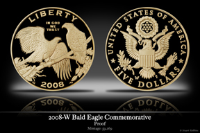 2008-W Bald Eagle Gold Proof Commemorative Coin