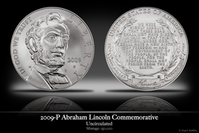 2009 Abraham Lincoln Silver Uncirculated Commemorative Coin