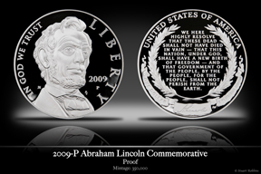 2009 Abraham Lincoln Silver Proof Commemorative Coin