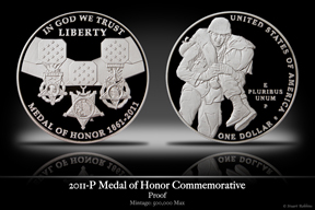 2011-P Medal of Honor Silver Proof Commemorative Coin