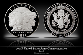 2011-P United States Army Silver Proof Commemorative Coin