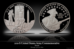 2011-S United States Army Clad Proof Commemorative Coin
