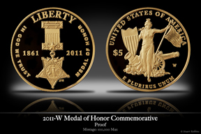 2011-W Medal of Honor Gold Proof Commemorative Coin