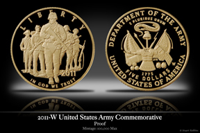 2011-W United States Army Gold Proof Commemorative Coin